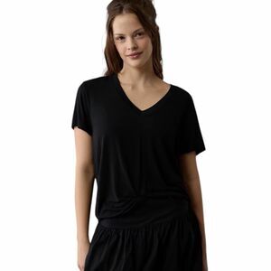 AMERICAN EAGLE Women’s Black Short Sleeve V-Neck Soft & Sexy T-Shirt Small